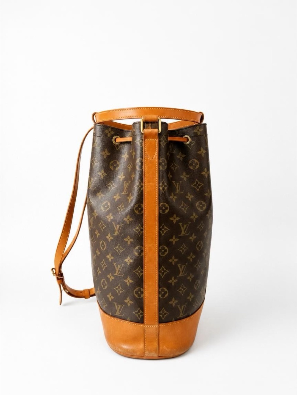 Louis Vuitton Monogram Randonnée GM Backpack Bucket Bag Vintage France 1995|COA